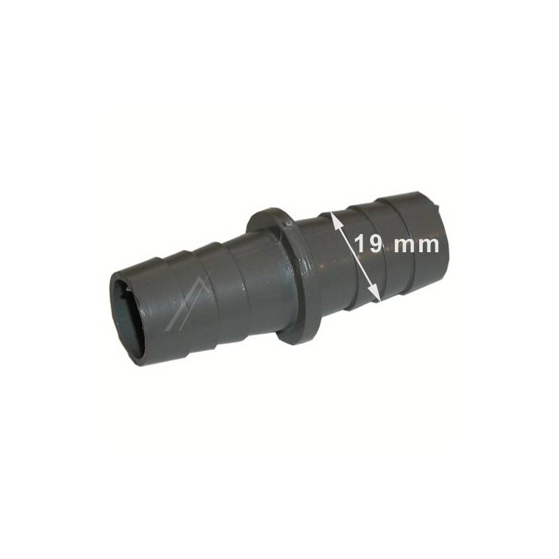 RACCORD TUYAU VIDANGE DROIT Ø 19 × 19MM