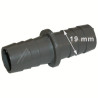 RACCORD TUYAU VIDANGE DROIT Ø 19 × 19MM