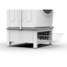 BASE SPACE BASKET SOCLE REHAUSSEUR GRIS/BLANC + PANIER BLANC POUR LAVE LINGE/SÈCHE LINGE (CHARGE MAX 250 KG)