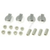 LOT DE 4 MANETTES UNIVERSEL ARGENT