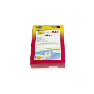 PH2M SACS ASPIRATEURS (X4) + FILTRE HEPA ALTERNATIVE PHILIPS