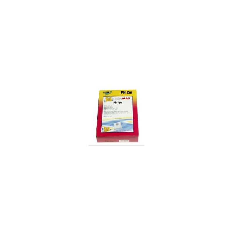 PH2M SACS ASPIRATEURS (X4) + FILTRE HEPA ALTERNATIVE PHILIPS
