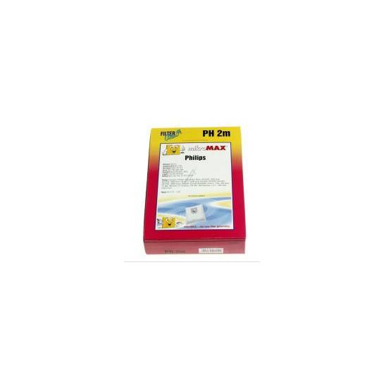 PH2M SACS ASPIRATEURS (X4) + FILTRE HEPA ALTERNATIVE PHILIPS