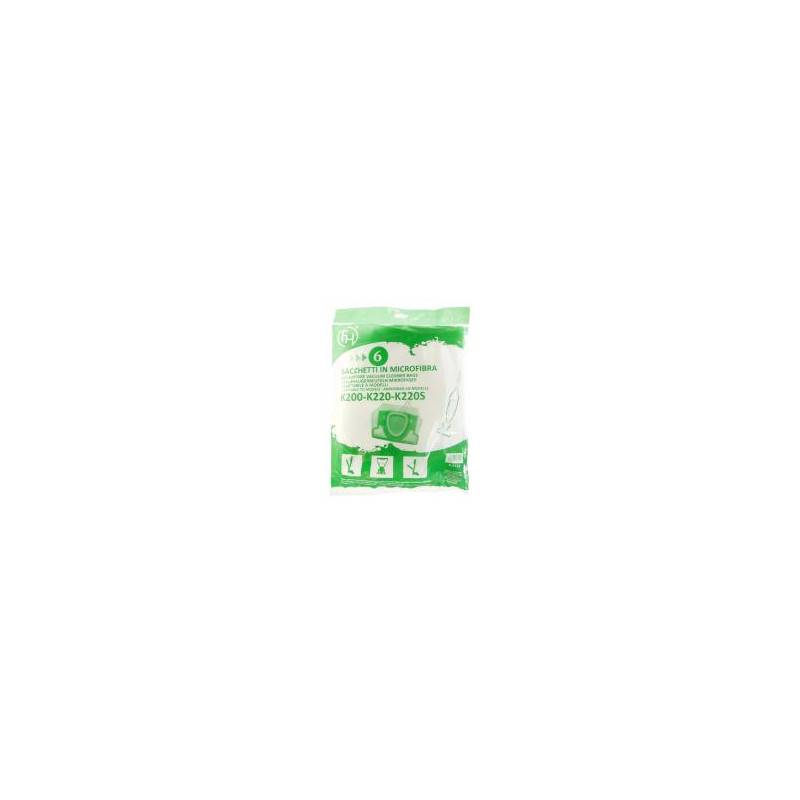 SAC À POUSSIÈRE MICROFIBRE 6 PIÈCES ALTERNATIVE POUR VORWERK 57920, 51377