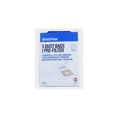 LOT DE 5 SACS + 1 PRÉ-FILTRE PARQUET COUPE CENTURIA GO BASIC