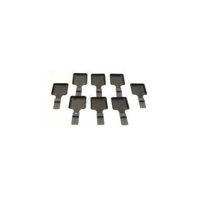 LOT DE 8 POÊLONS CARRÉS À RACLETTE (CARRÉ INFÉRIEUR 75X75MM)