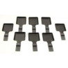 LOT DE 8 POÊLONS CARRÉS À RACLETTE (CARRÉ INFÉRIEUR 75X75MM)