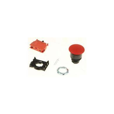 BOUTON COUP DE POING Ø 22MM ROUGE 1NC 12V PIZZA