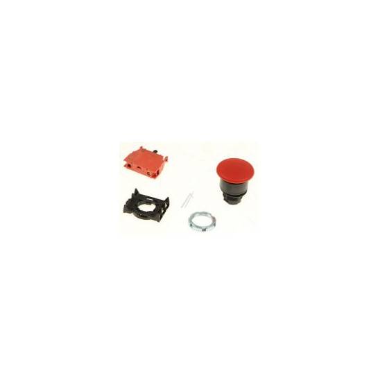 BOUTON COUP DE POING Ø 22MM ROUGE 1NC 12V PIZZA