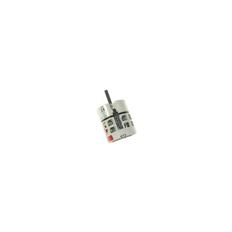 COMMUTATEUR ROTATIF TYPE 13F032 600V 12A AXE Ø 6X6MM LONG AXE 23MM