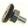 PIED M10X20 Ø 25 MM LONG 27 MM EPAISSEUR DE L'EMBASE 11 MM