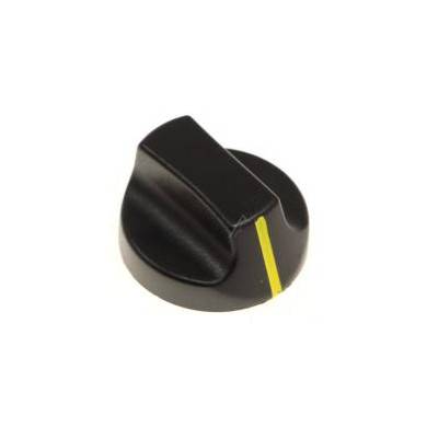 MANETTE NOIRE Ø 40 MM AXE EN DEMI-LUNE 6X4,6 MM