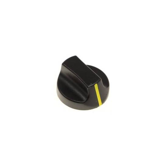 MANETTE NOIRE Ø 40 MM AXE EN DEMI-LUNE 6X4,6 MM