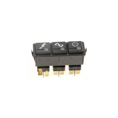 BOUTON POUSSOIR RECTANGULAIRE - 3 POSITIONS (S6176) 250 V
