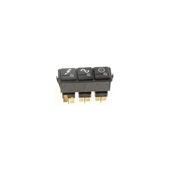 BOUTON POUSSOIR RECTANGULAIRE - 3 POSITIONS (S6176) 250 V