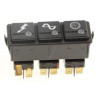 BOUTON POUSSOIR RECTANGULAIRE - 3 POSITIONS (S6176) 250 V