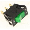 INTERRUPTEUR UNIPOLAIRE VERT 6A 250V POUR 45-K DIM DE MONTAGE 28X13,5MM 1NO