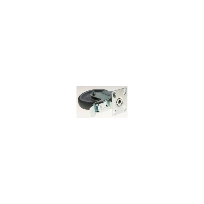 ROULETTE PIVOTANTE, AVEC PLATINE À VISSER ET BLOCAGE STOP-FIX Ø125 MM
