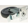 ROULETTE PIVOTANTE, AVEC PLATINE À VISSER ET BLOCAGE STOP-FIX Ø125 MM